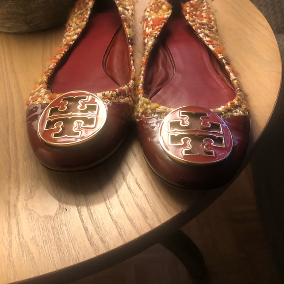 Tory Burch Serena Tweed and Leather Ballet Flats - Picture 10 of 10